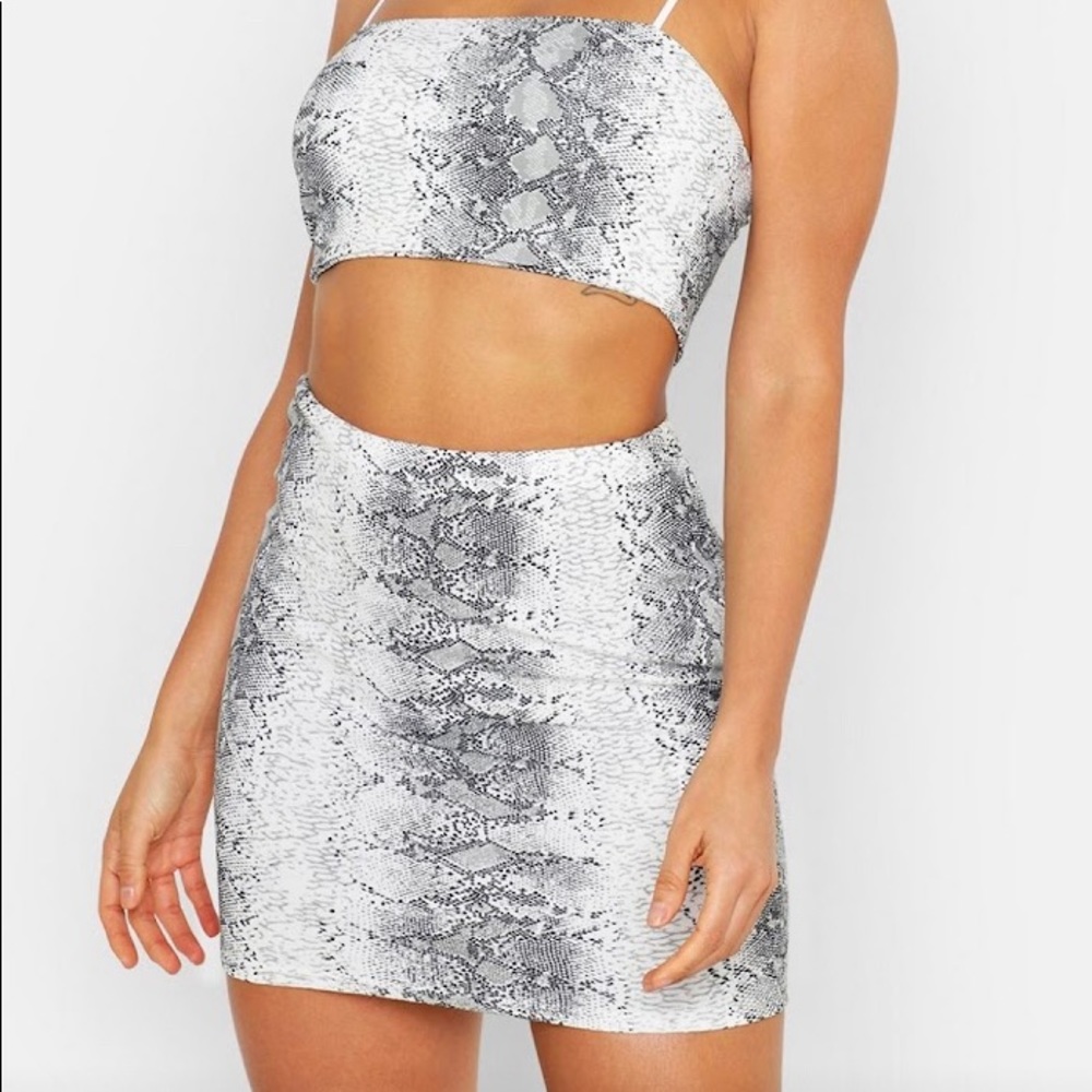 NEW animal print skirt set